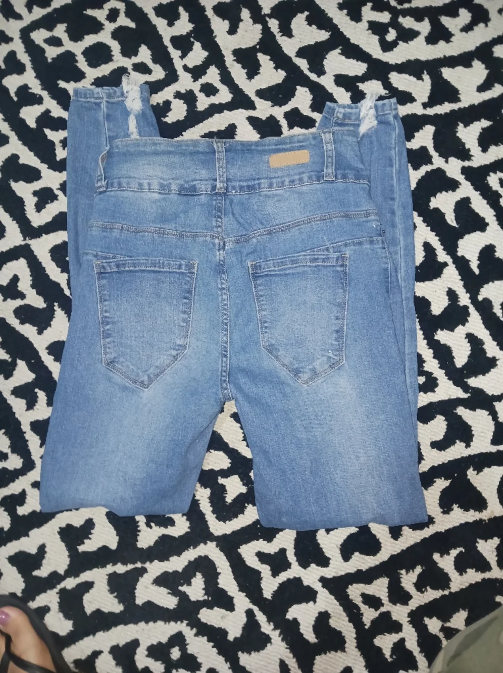 Vince Blue Women Buttons Denim Blue Ripped Jeans - Picture 7 of 8